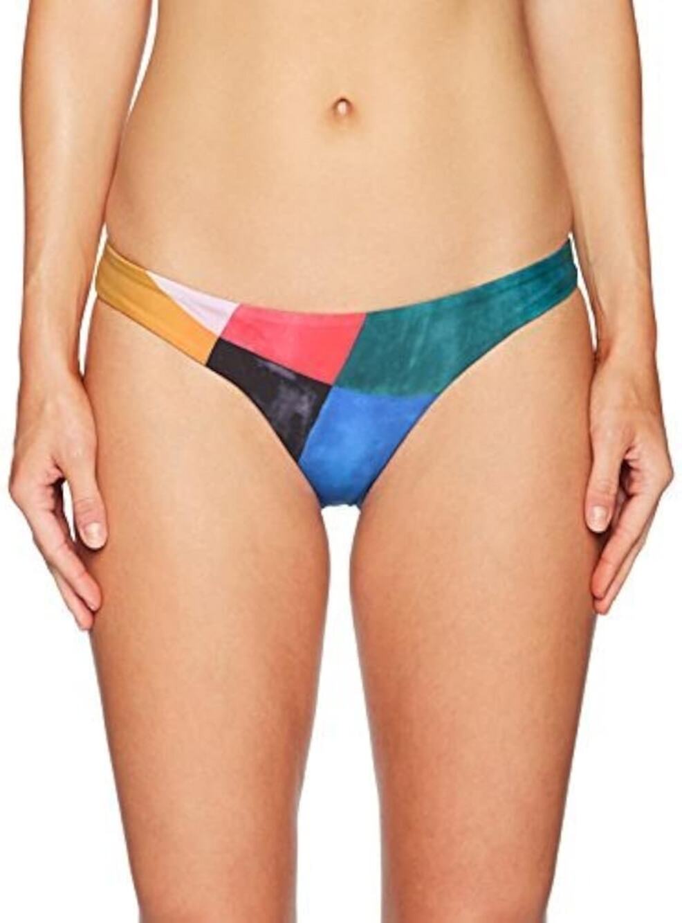 Mara Hoffman Kay Cheeky Colorblock Multicolor Bikini Bottoms Medium